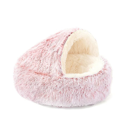 CozyNest™ – 2-in-1 Warm & Cozy Cat Cave Bed