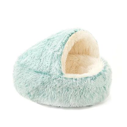 CozyNest™ – 2-in-1 Warm & Cozy Cat Cave Bed